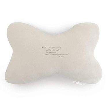 Imagem de DIYthinker Almofada de apoio de cabeça para decoração de pescoço Progress Progresses Too Fast com citações para carro