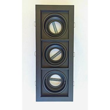 Imagem de Luminária Quadra Embutir 3 x Dicroica Preta