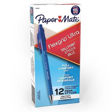 Imagem de Paper Mate 9560131 Canetas esferográficas ultra retráteis, ponta fina, tinta azul, pacote com 12