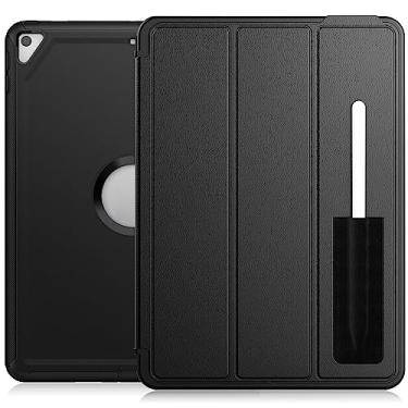 Imagem de QYiiD Capa à prova de choque para iPad 9ª/8ª/7ª geração, capa resistente à prova de choque com suporte magnético dobrável, capa inteligente hibernar/despertar automática para iPad de 10,2 polegadas