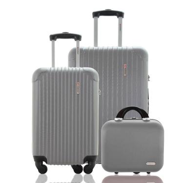 Imagem de Kit Conjunto 2 Malas Rígidas 360° mais Frasqueira ABS - Gladiador A2PM
