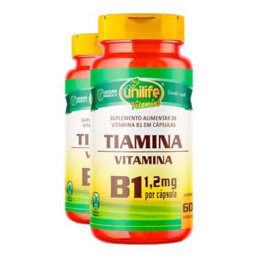 Imagem de Tiamina Unilife - Vitamina do Complexo B - Kit 2 Unidade de 60 Cápsulas