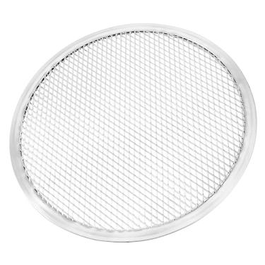 Imagem de Alipis Rede de panela de pizza com tela de pizza: tela de cozimento de pizza de aço inoxidável de 28 cm, assadeira de malha redonda, bandeja de pizza para churrasqueira de forno