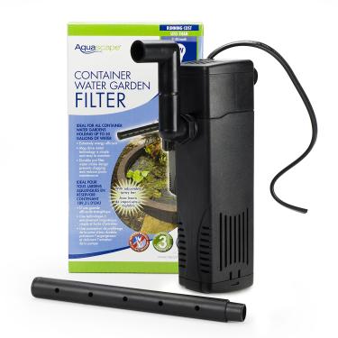 Imagem de Aquascape Filtro de água para jardim de contêiner para lagos de pátio e pequenos jardins aquáticos | 77005, preto