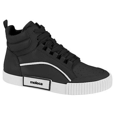 Imagem de TÊNIS FEMININO MOLECA 5740.205 CANO ALTO CASUAL COLORIDO Cor:Preto;Tamanho:37