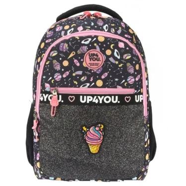 Imagem de Mochila de Costas Luxcel Up4You Unicórnio Preto-Unissex
