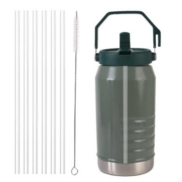 Imagem de 5 canudos de substituição compatíveis com Stanley IceFlow Copo de aço inoxidável 1,8 g, canudos de plástico reutilizáveis compatíveis com Stanley IceFlow 1,8 g Tumbler Stanley Flip Straw Acessórios