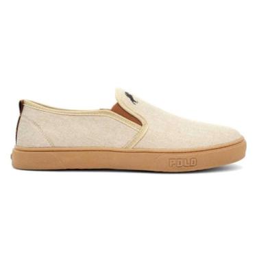 Imagem de Tênis Polo White Sapatênis Casual Slip On Masculino Leve (Bege, BR, Adulto, Numérico, 37)