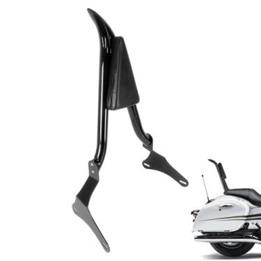 Imagem de Encosto de motocicleta Sissy Bar almofada de descanso de passageiro compatível com Kawasaki Vulcan 1700 VN1700 Vaquero VN1700J VN1700K modelos 2010-2023 (altura de 73,7 cm preto)
