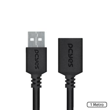Imagem de Cabo Extensor USB a 2.0 Macho para USB a 2.0 Femea 28AWG Puro Cobre 1 