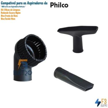 Imagem de Kit 3 Bicos Redondo Escova, Canto e Carpete Aspiradores de Pó Philco D