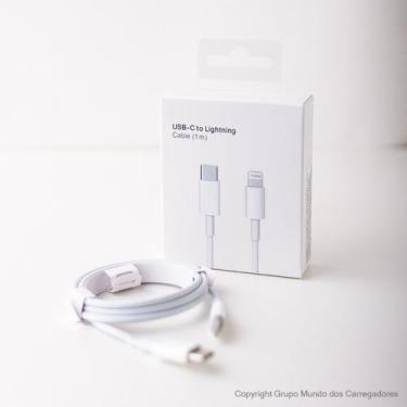Imagem de Cabo Novo USBC 1 Metro Turbo Lightning Branco Compativel  Iphone-11-12