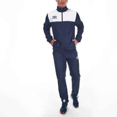 Imagem de Agasalho Umbro Masculino Basic Cut - Azul Marinho+Branco, M