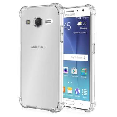 Imagem de Yerebel Capa para Galaxy J7 2015/J7 Neo/J7 Nxt/J7 Core/7J Duos/J700 capa fofa, capa de telefone de borracha macia TPU transparente flexível para Samsung Galaxy J7 2015 transparente
