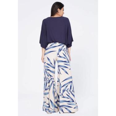 Imagem de Calça Pantalona Malha Granja Bambu Azul - Amazonia Vital