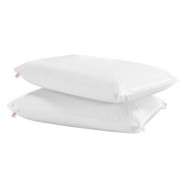 Imagem de Kit 2 Capas Protetor De Travesseiro Impermeável Zíper Anti-ácaro Não F