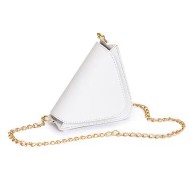 Imagem de Bolsa Feminina Festa Em Triangulo Metalizada Bag - Èkkol shpos, Branco