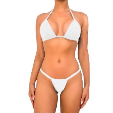 Imagem de Jade Picon Biquíni Cortininha Fio Dental Marquinha Sem Bojo - The Char