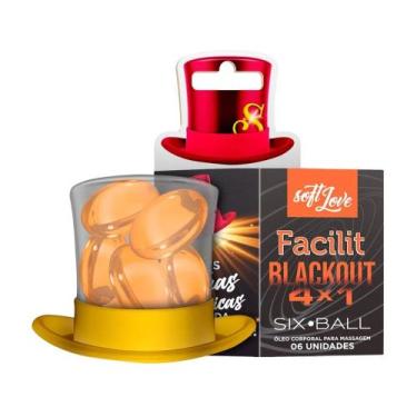 Imagem de Six Ball Facilit Blackout Óleo de Massagem com 6 Unidades Soft Love