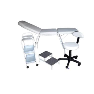 Imagem de Kit Maca 3 Posições com 4 Peças para Estética, Tatuadores, Micropigmen