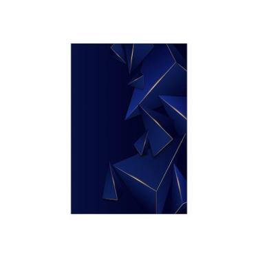 Imagem de Painel De Festa Vertical 1,50 x 2,20 - Geométricos Azul com linhas Dou