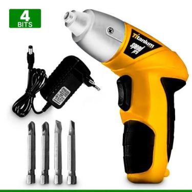 Imagem de Parafusadeira Bivolt Com Led 4.8V Bateria Lithium - Titanium