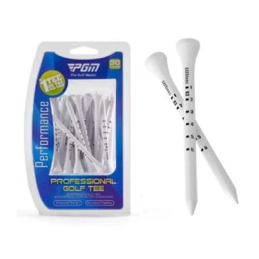 Imagem de Tee para Golfe de Madeira Profissional 83mm PGM c/ 30 Unids, Branco, 8