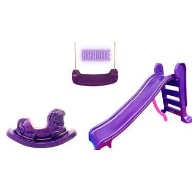 Imagem de Kit Exclusivo escorrega Médio Criança até 7 Anos+ Balanço radical  sem
