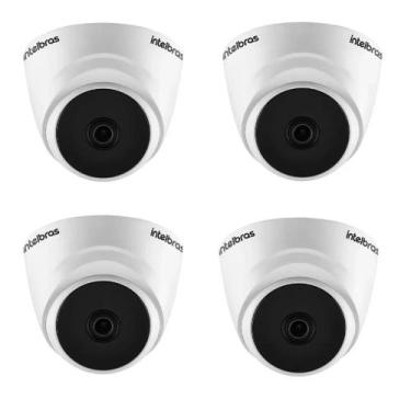 Imagem de Kit 4 Câmeras vhc1120d Domes Intelbras 20m HD ip66 720p