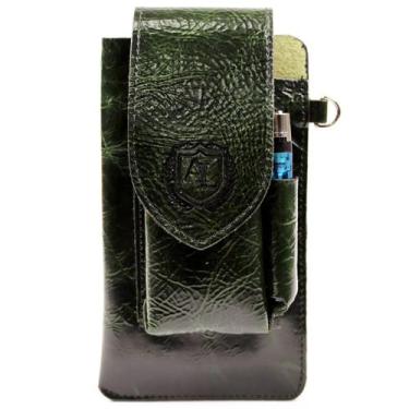 Imagem de Cigarreira Porta Celular em Couro Artlux 3018, Verde floral
