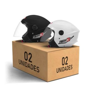 Imagem de Kit 2 Capacetes New Liberty 3 Abertos Pro Tork Moto Masculino Feminino
