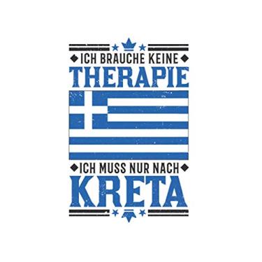 Imagem de Kreta Notizbuch: Kreta Therapie Urlaub Insel Griechenland Reise / 6x9 Zoll / 120 ausfüllbare Seiten Seiten