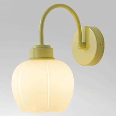 Imagem de Luminárias de parede de vidro de personalidade nórdica, estilo creme, estudo, escadas, arandelas de parede de hotel, iluminação de três tons, fonte de luz LED, luz de parede para parede de f