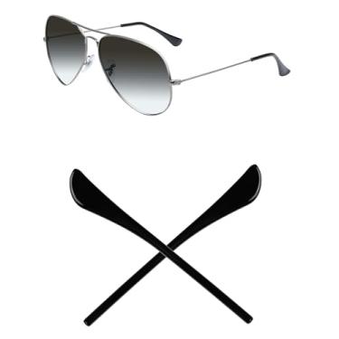 Imagem de Mryok Meias de substituição para óculos de sol Ray-Ban Aviator RB3025 55 mm/58 mm/62 mm/RB3362 59 mm - Preto
