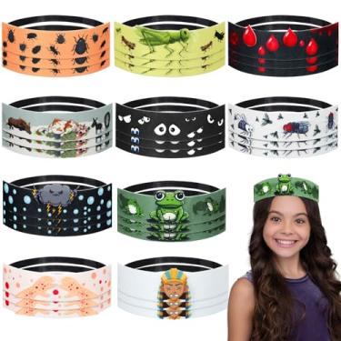 Imagem de Janlaugh 30 Pcs Passover Plagues Felt Headbands Ten Plagues Face Hats Story Characters Thick Felt Hats Animal Cartoon Passover Seder Gifts Jewish Holiday Party Decorations