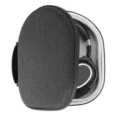 Imagem de Geekria Capa para fones de ouvido Shield compatível com Master & Dynamic MW75, MH40, MW65, MW60, MW50+, MG20, bolsa de transporte de viagem rígida de substituição com armazenamento de cabo (cinza escuro)