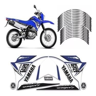 Imagem de Kit Adesivos Carenagem E Friso Yamaha Lander Xtz 250 Azul - Resitank