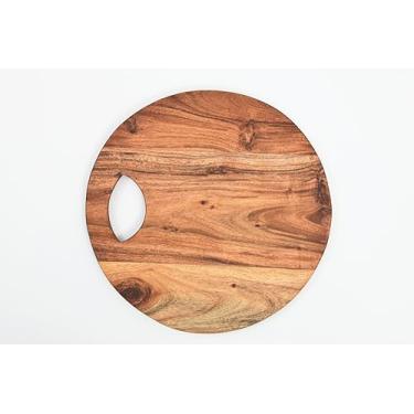 Imagem de WOODLERY Série de tábuas de corte, tábuas de corte de madeira de acácia para cozinha, tábua de charcutaria de madeira, tábua de madeira orgânica, ideal para cortar carne, frutas, queijo, 30 x 30 cm