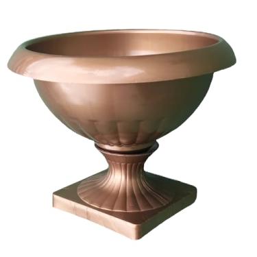 Imagem de Vaso Decoração/Cachepô Bacia Taça Baixa - Vaso de Planta Grego Hera Bronze