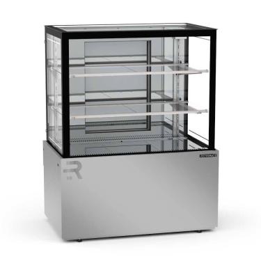 Imagem de Vitrine Refrigerada 1,00 Metro 2 Prateleiras Titanium Premium Inox VTPRR1000 2P 220V - Refrimate