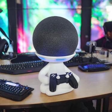 Imagem de Suporte Alexa Echo Dot 3, 4 e 5. Tema Robert Gamer - Presente, decoração, stand de mesa, música Amazon