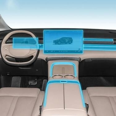 Imagem de LYBQFZ Película protetora de TPU transparente para console central de carro PPF Película de reparo antiarranhões, para XPENG X9 2023-2025