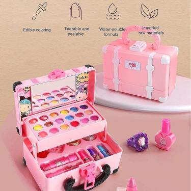 Imagem de Kit de maquiagem infantil para brinquedos femininos Kit de m