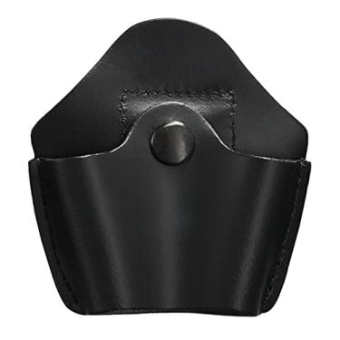 Imagem de Capa para algemas de couro preto com fecho preto