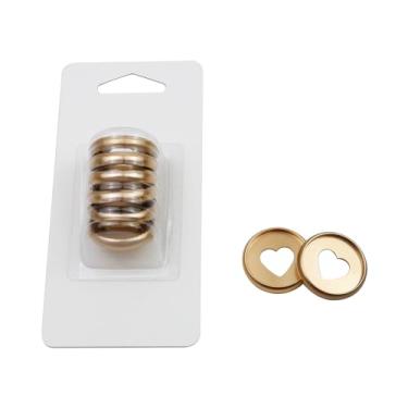 Imagem de Crapyt 8 Discos planejadores Discos Discos Discos Expansores de Metal para Notebooks, Livros, Ledgers de Mão 2,8 cm × 0,5 cm Ouro Champanhe