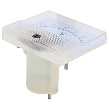 Imagem de 85C1 DC 0~50V Voltímetro Digital Medidor de Ponteiro Preto para Estabilizador de Tensão Gabinete de Distribuição de Energia Material ABS Branco