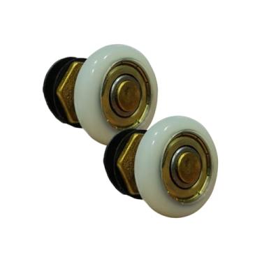 Imagem de Roldana Excêntrica para Box de Vidro, 30mm, Rolamento Blindado, Compatível com Vidros 8-10mm, Branca (2)