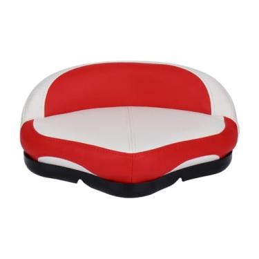 Imagem de Dynwave Assento de barco Assento de lancha Almofada versátil Fácil instalação Cadeira de capitão para caiaque inflável Esportes aquáticos Canoa Pesca, Vermelho Branco