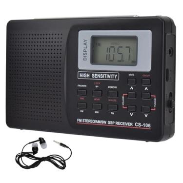 Imagem de Tela digital LCD portátil FM, bolso recarregável, rádio FM/AM/SW/MW/TV