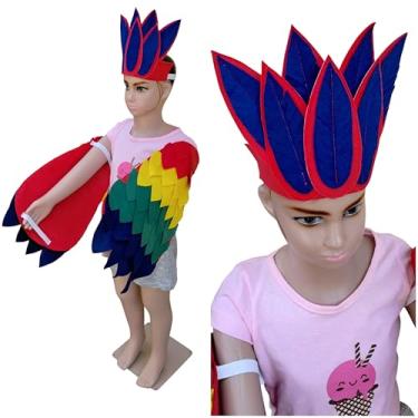 Imagem de Fantasia de Arara Vermelha com Asas e Máscara
